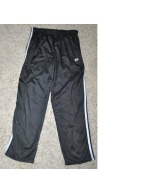 Starting Line Track Pants M Mens Black Athletic Drawstring Elastic Waist